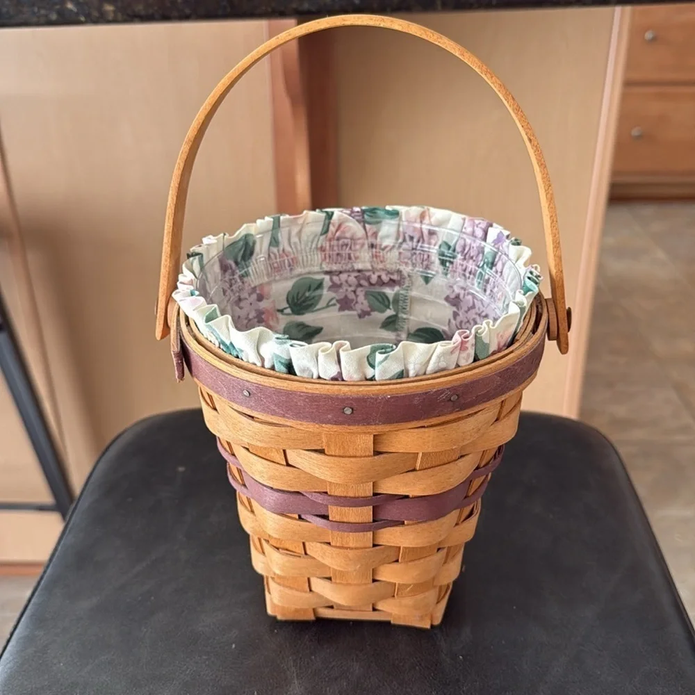 Longaberger 1994 May Series lilac basket combo